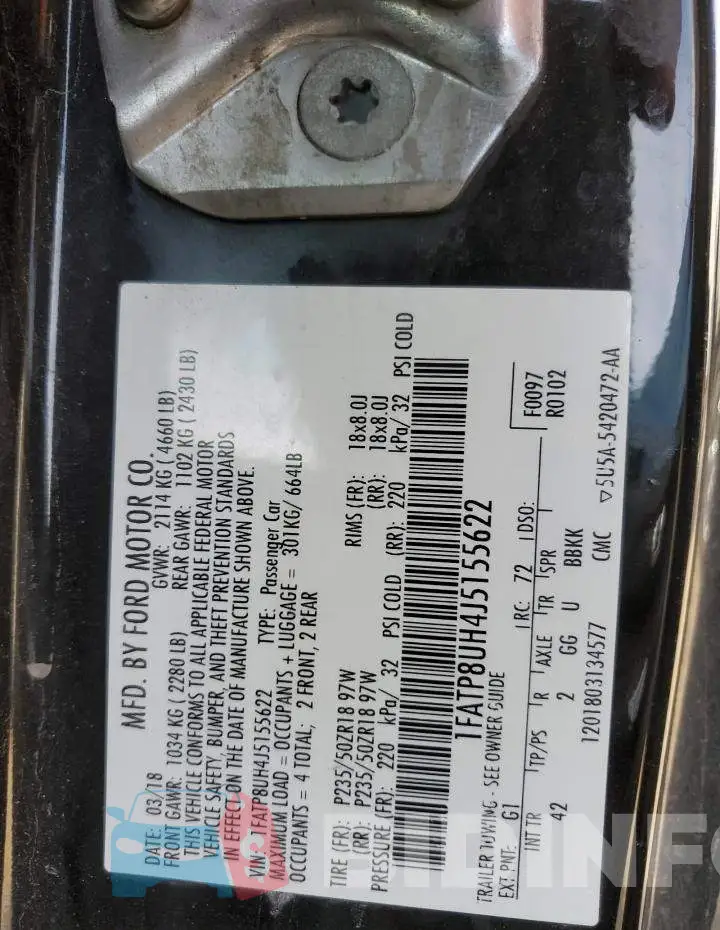 1FATP8UH4J5155622 Photo# 12