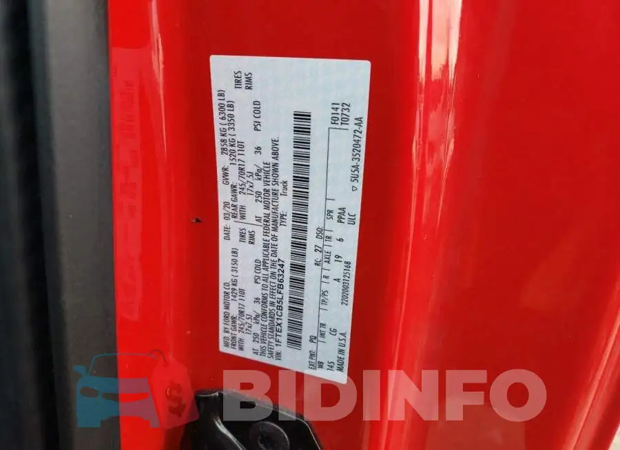 1FTEX1CB5LFB63247 Photo# 12