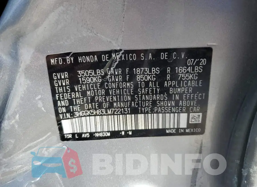 3HGGK5H83LM722131 Photo# 12