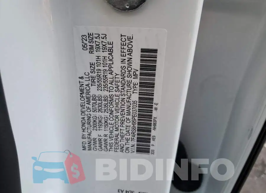 7FARS6H95PE037035 Photo# 14