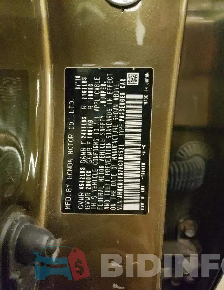 JHMCR6F57HC001521 Photo# 12