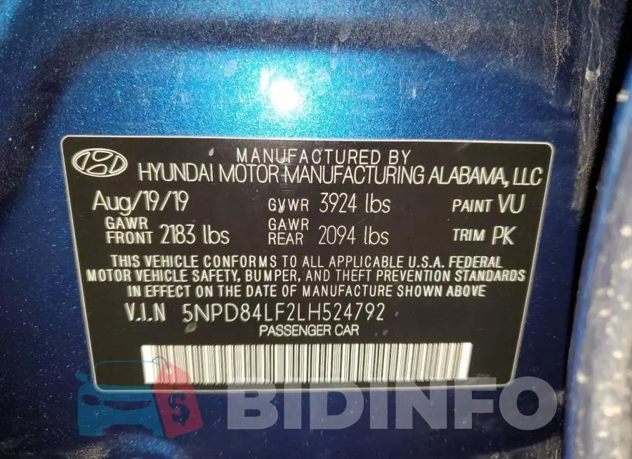 5NPD84LF2LH524792 Photo# 12