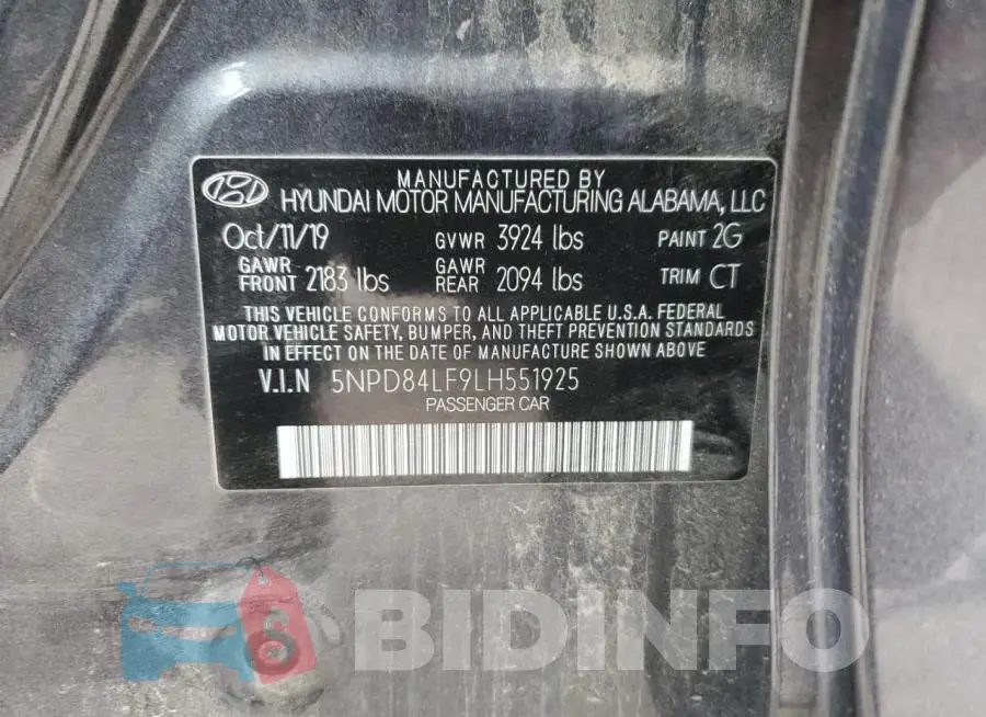 5NPD84LF9LH551925 Photo# 12