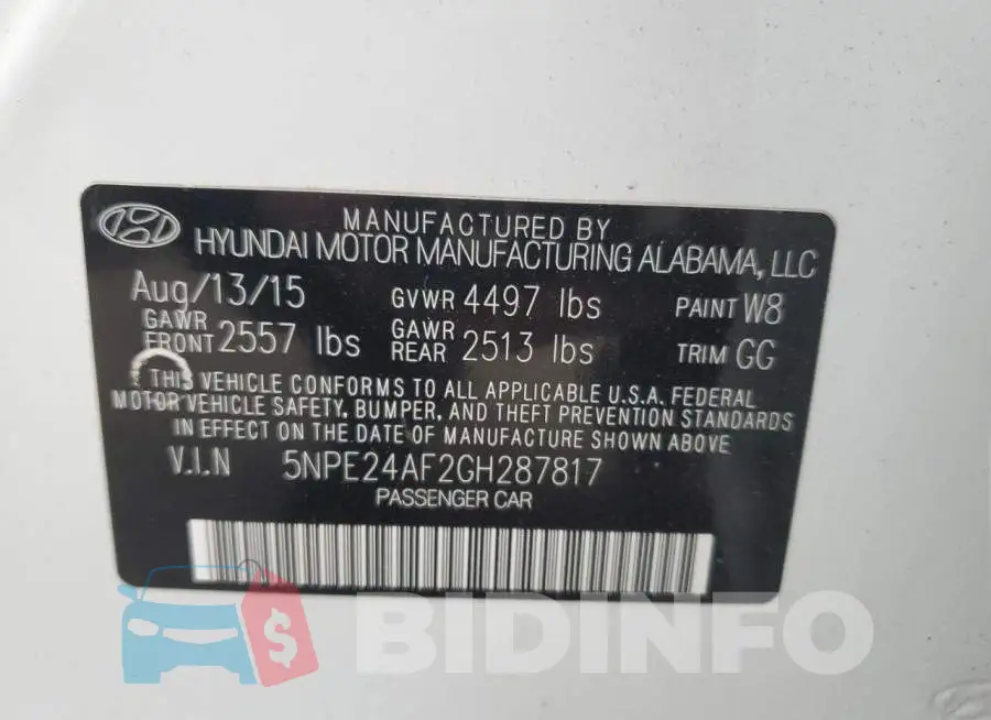 5NPE24AF2GH287817 Photo# 12
