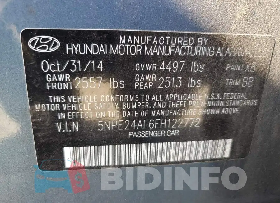 5NPE24AF6FH122772 Photo# 12