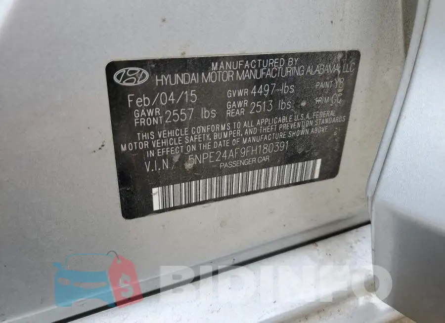5NPE24AF9FH180391 Photo# 12
