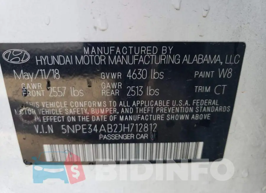 5NPE34AB2JH712812 Photo# 12