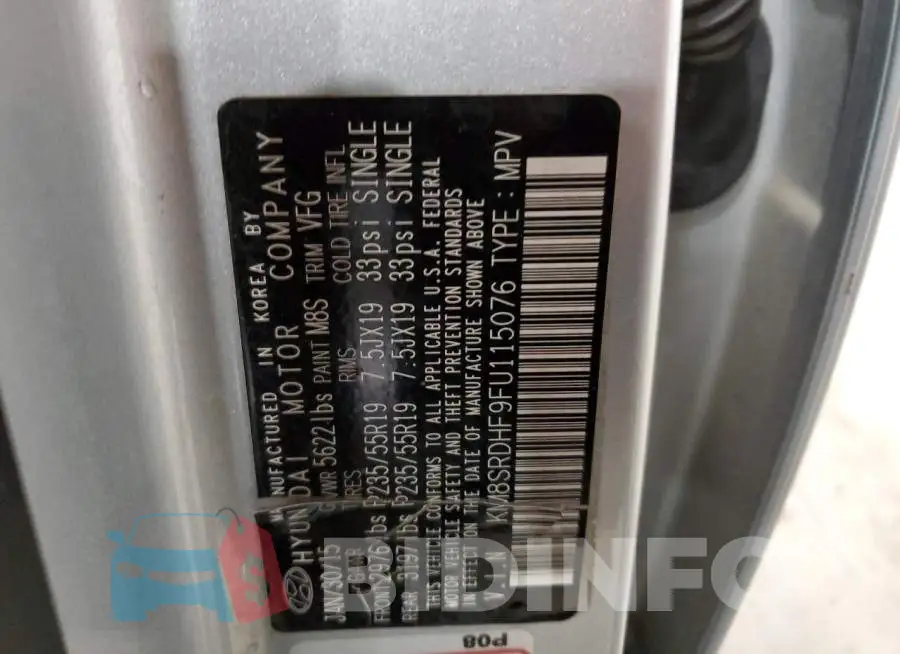 KM8SRDHF9FU115076 Photo# 13