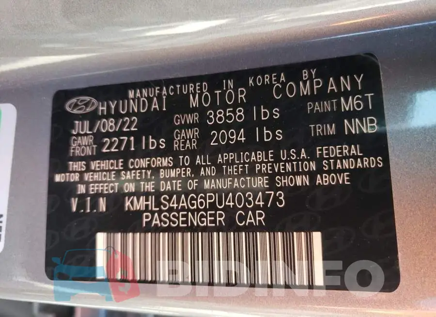 KMHLS4AG6PU403473 Photo# 13