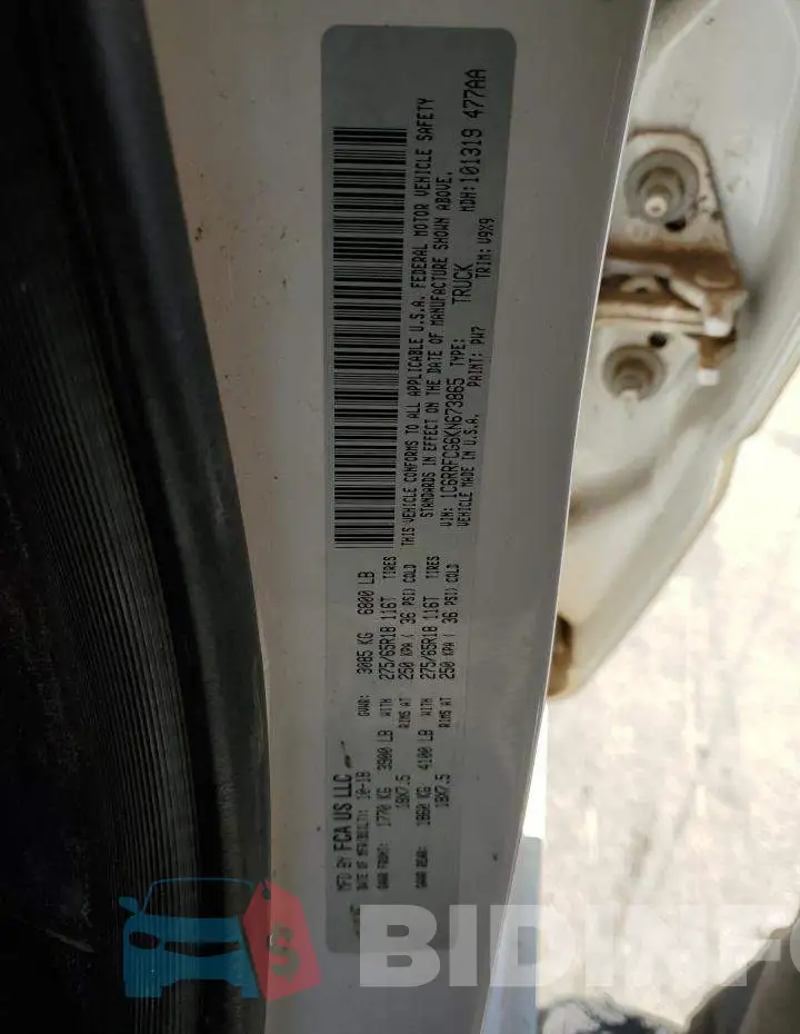 1C6RRFCG6KN673865 Photo# 12