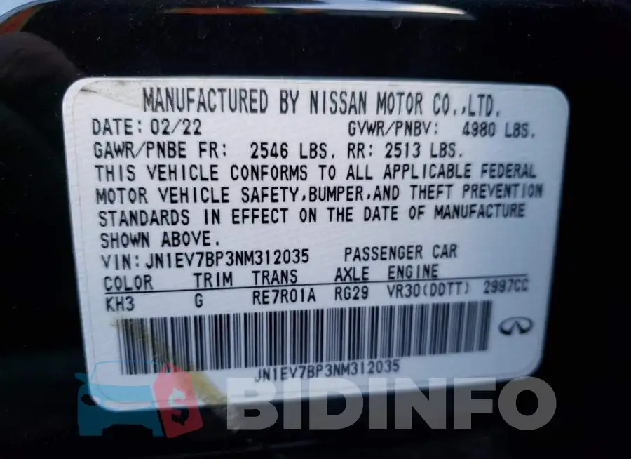 JN1EV7BP3NM312035 Photo# 12