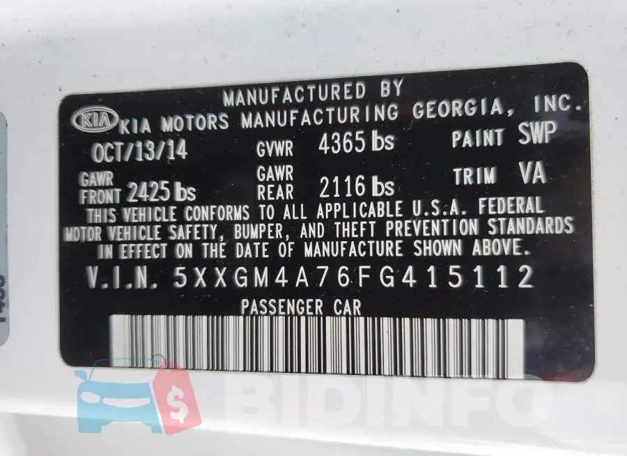 5XXGM4A76FG415112 Photo# 12