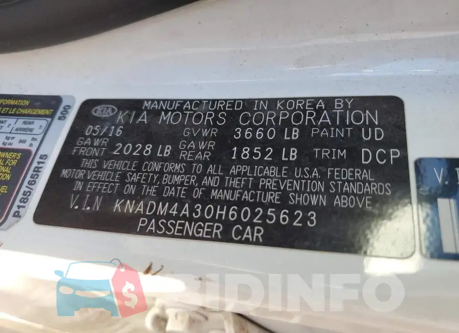 KNADM4A30H6025623 Photo# 13
