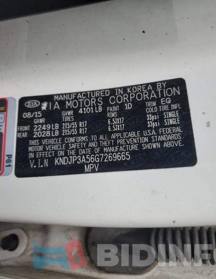 KNDJP3A56G7269665 Photo# 12