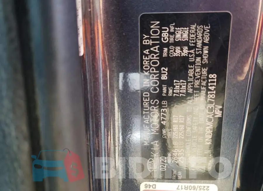 KNDPMCAC3L7814118 Photo# 12