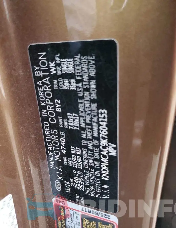 KNDPMCAC9K7604153 Photo# 12