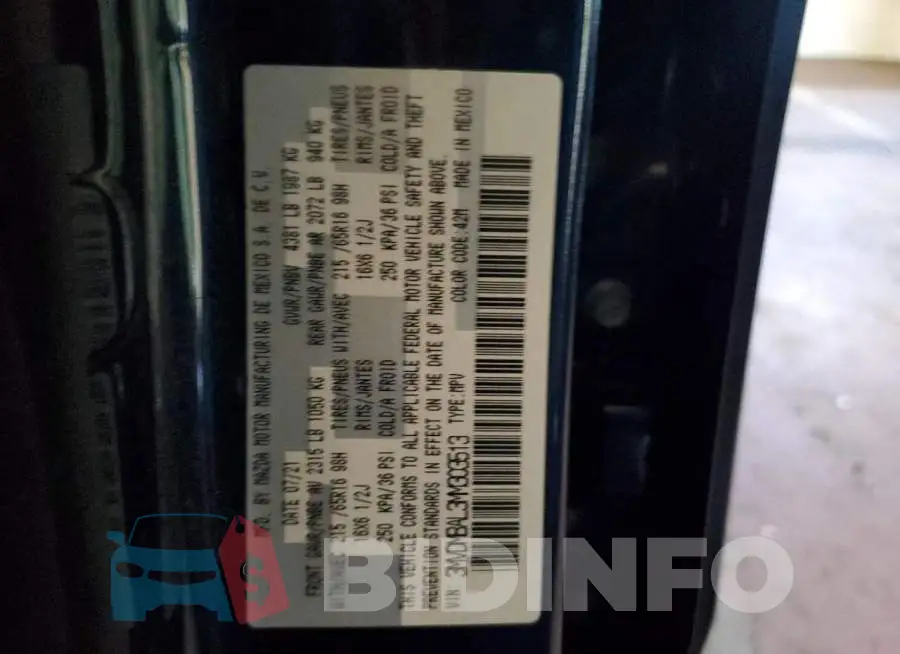 3MVDMBAL3MM303513 Photo# 13