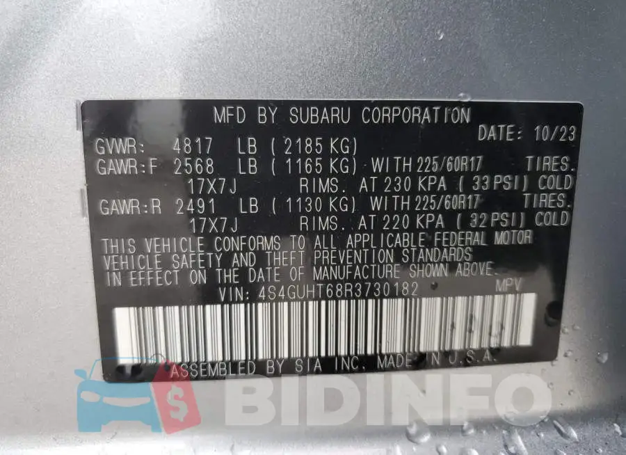 4S4GUHT68R3730182 Photo# 13
