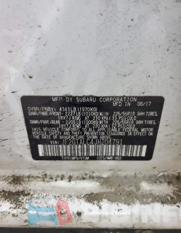 JF2GTALC4JH204791 Photo# 13