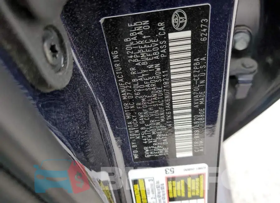 4T1K61AK6NU718211 Photo# 12