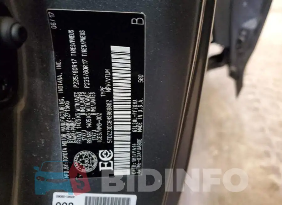 5TDZZ3DC8HS869862 Photo# 12