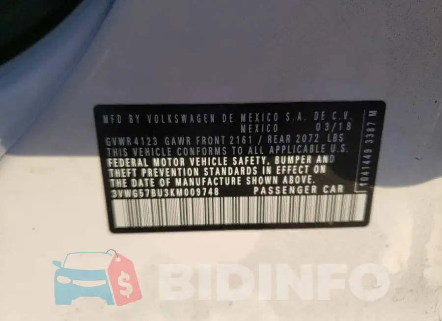 3VWG57BU3KM009748 Photo# 12