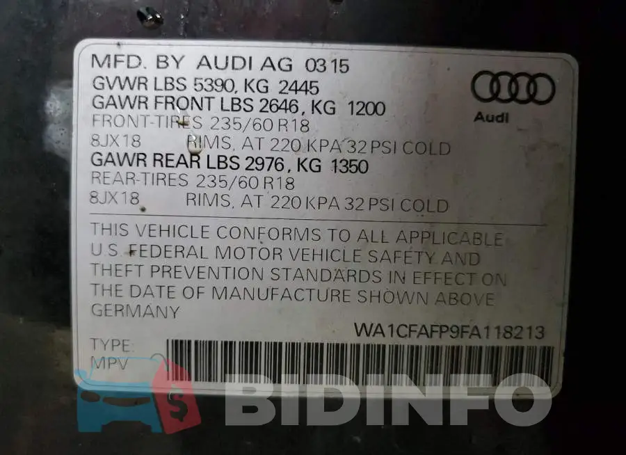 WA1CFAFP9FA118213 Photo# 12