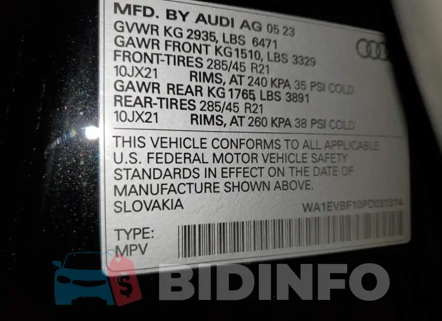 WA1EVBF10PD031314 Photo# 13
