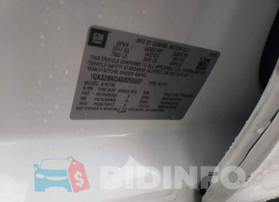 1GKS2BKC4GR250907 Photo# 12