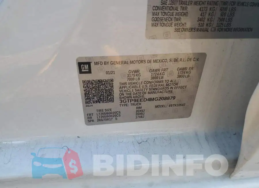 3GTP9EED4MG208879 Photo# 12