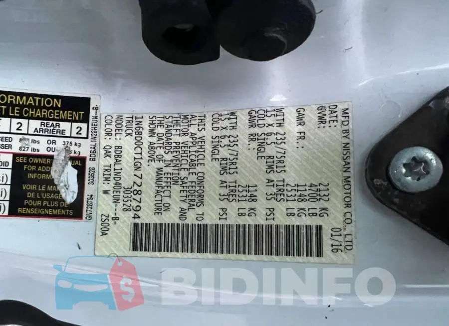 1N6BD0CT1GN728794 Photo# 10