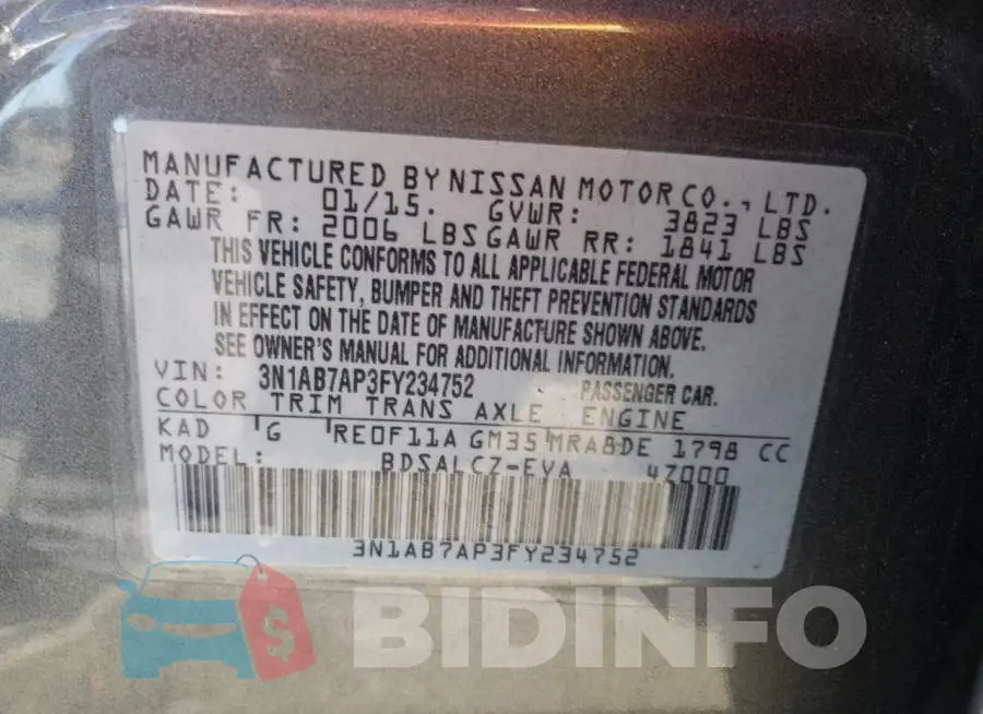 3N1AB7AP3FY234752 Photo# 12