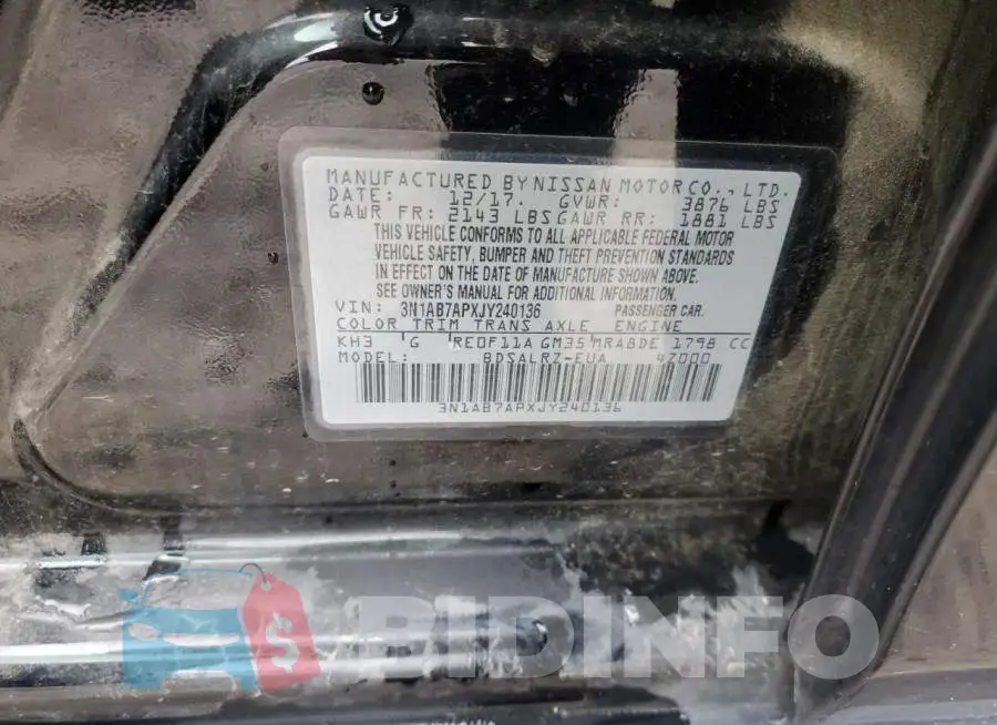 3N1AB7APXJY240136 Photo# 12