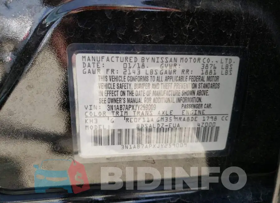 3N1AB7APXJY259009 Photo# 12