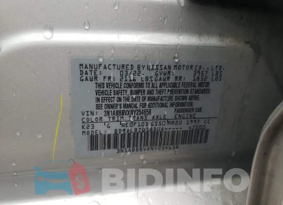 3N1AB8BVXNY254658 Photo# 12