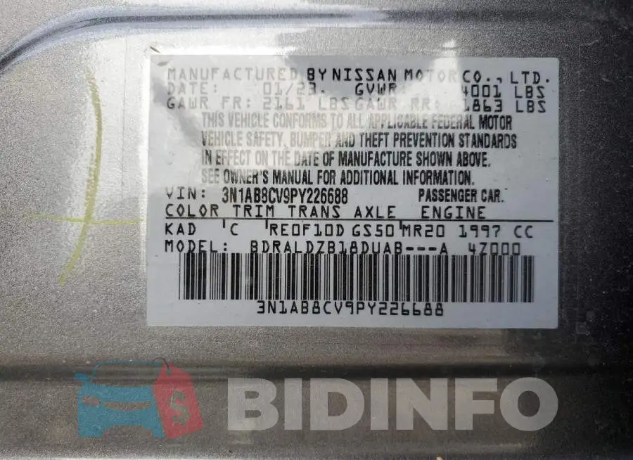 3N1AB8CV9PY226688 Photo# 12