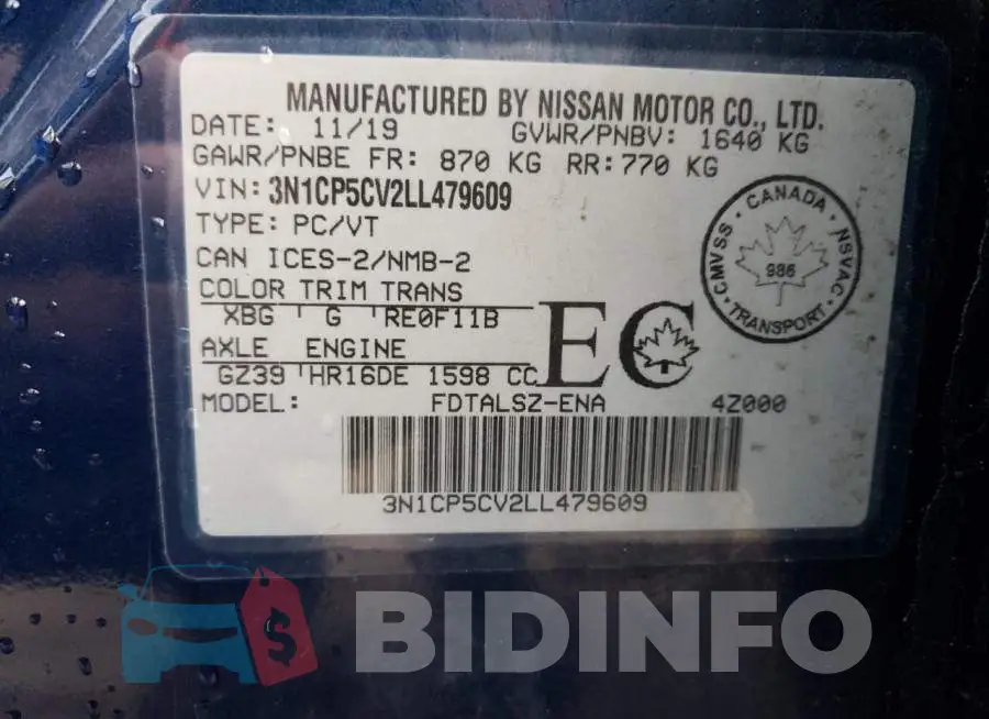 3N1CP5CV2LL479609 Photo# 12