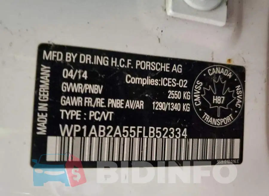 WP1AB2A55FLB52334 Photo# 12