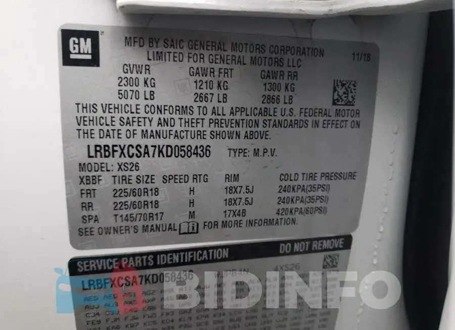 LRBFXCSA7KD058436 Photo# 12