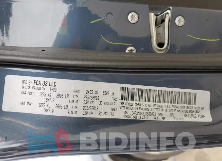 1C4PJMDX2LD588023 Photo# 14