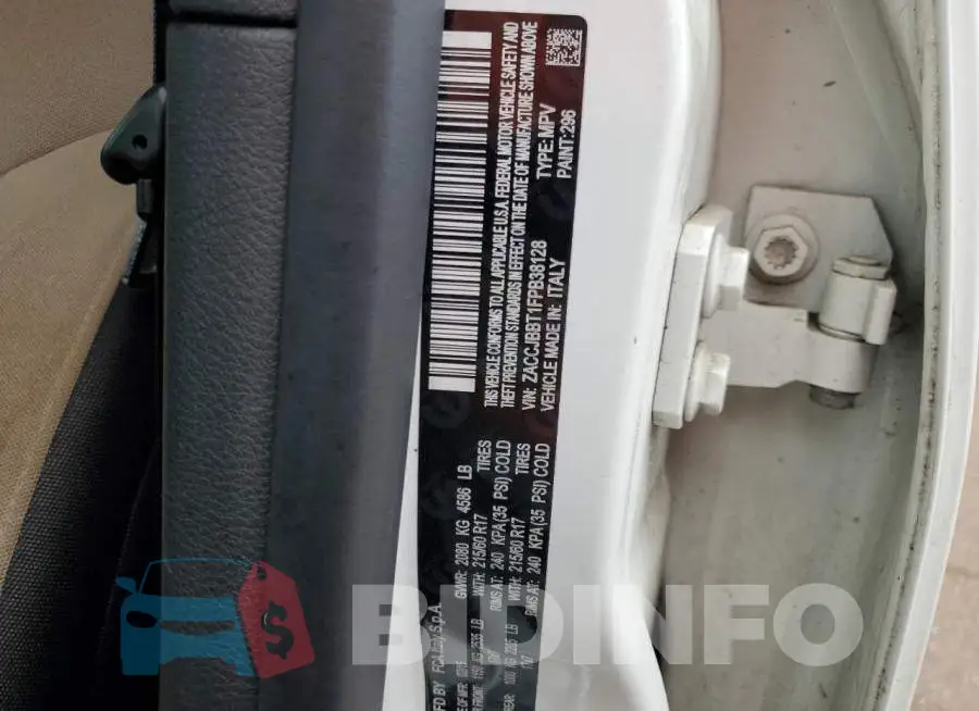ZACCJBBT1FPB38128 Photo# 14