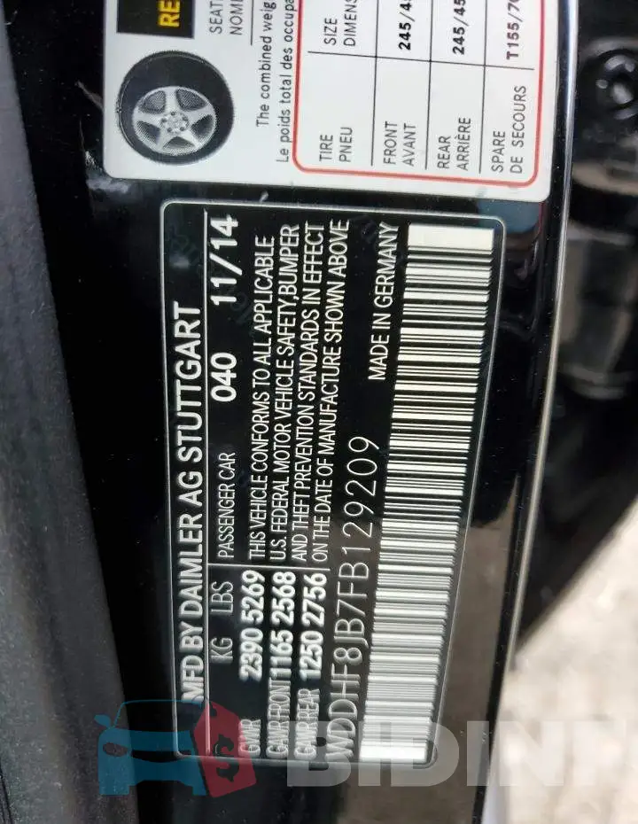 WDDHF8JB7FB129209 Photo# 12