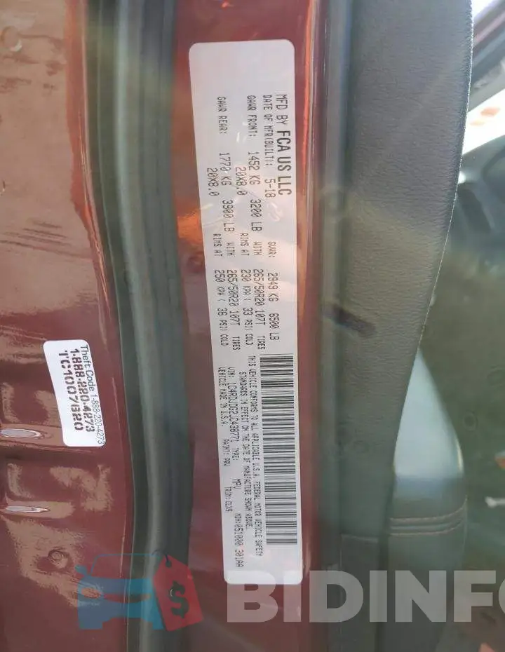 1C4RDJDG2JC438771 Photo# 13