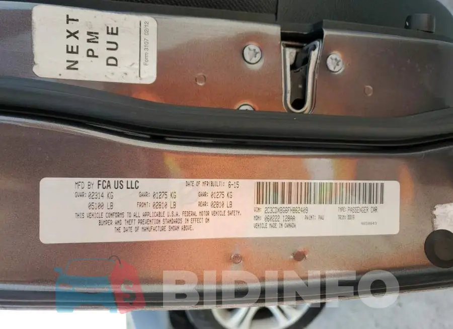 2C3CDXBG6FH862409 Photo# 12