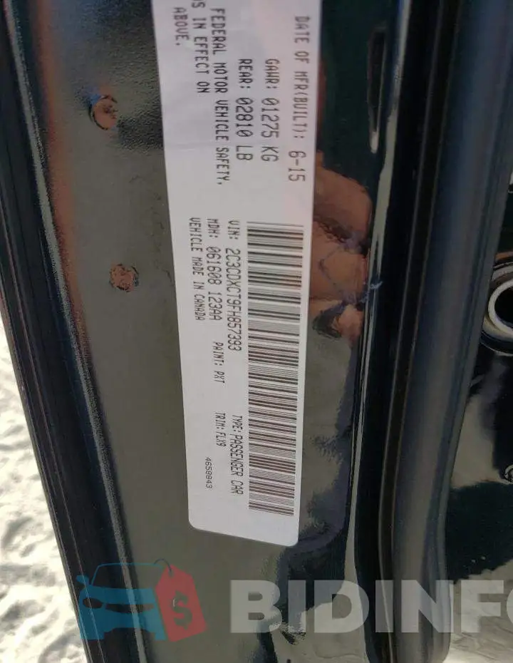2C3CDXCT9FH857393 Photo# 13