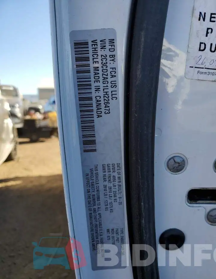 2C3CDZAG1LH226473 Photo# 14