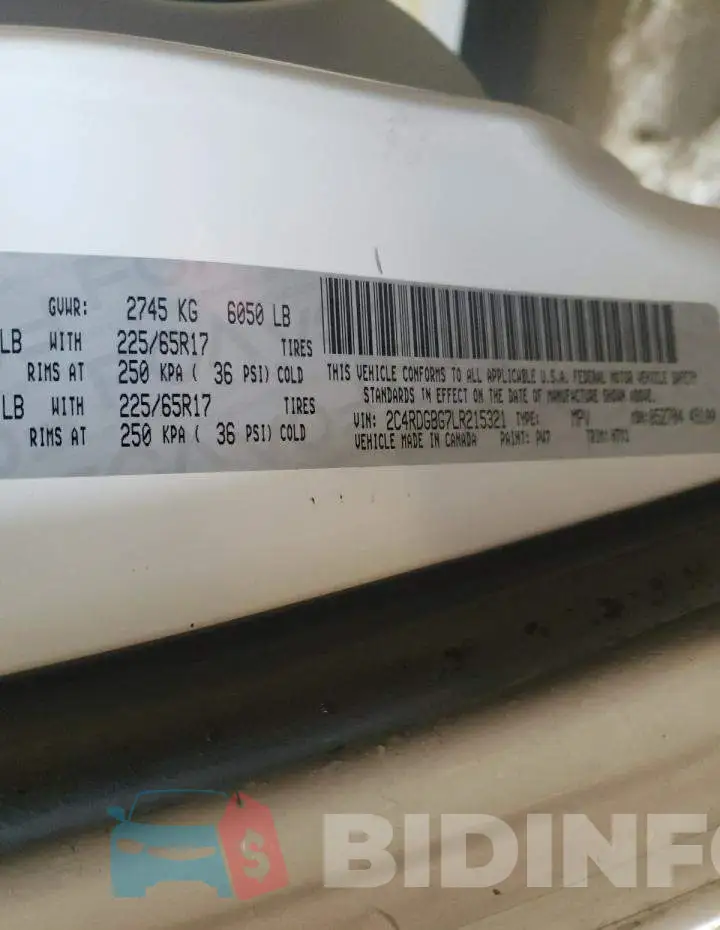 2C4RDGBG7LR215321 Photo# 13