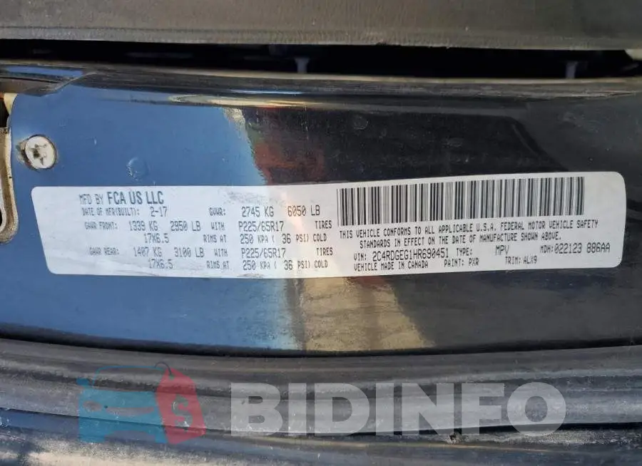 2C4RDGEG1HR690451 Photo# 13