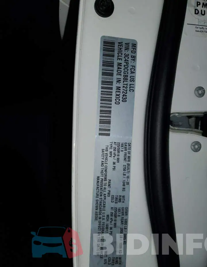 3C4PDCGB8LT272430 Photo# 14