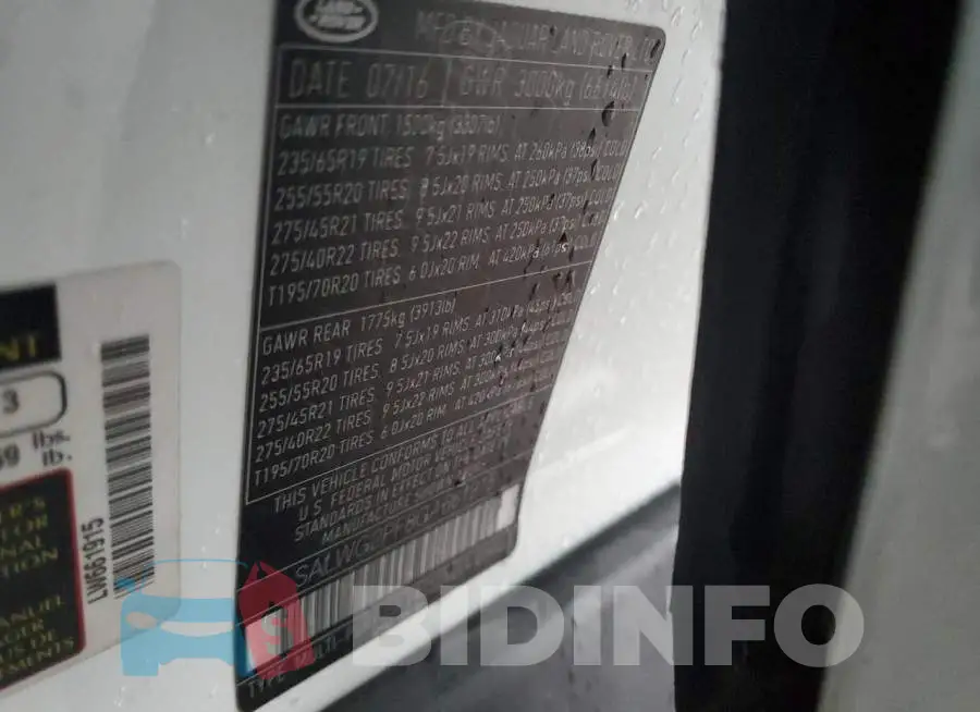 SALWG2PF8GA661915 Photo# 12